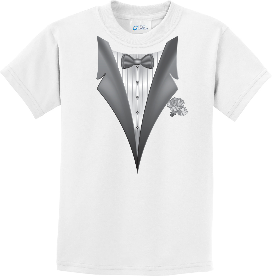 Buy Cool Shirts Kids Tuxedo Tshirt White Flower Youth Tee eBay